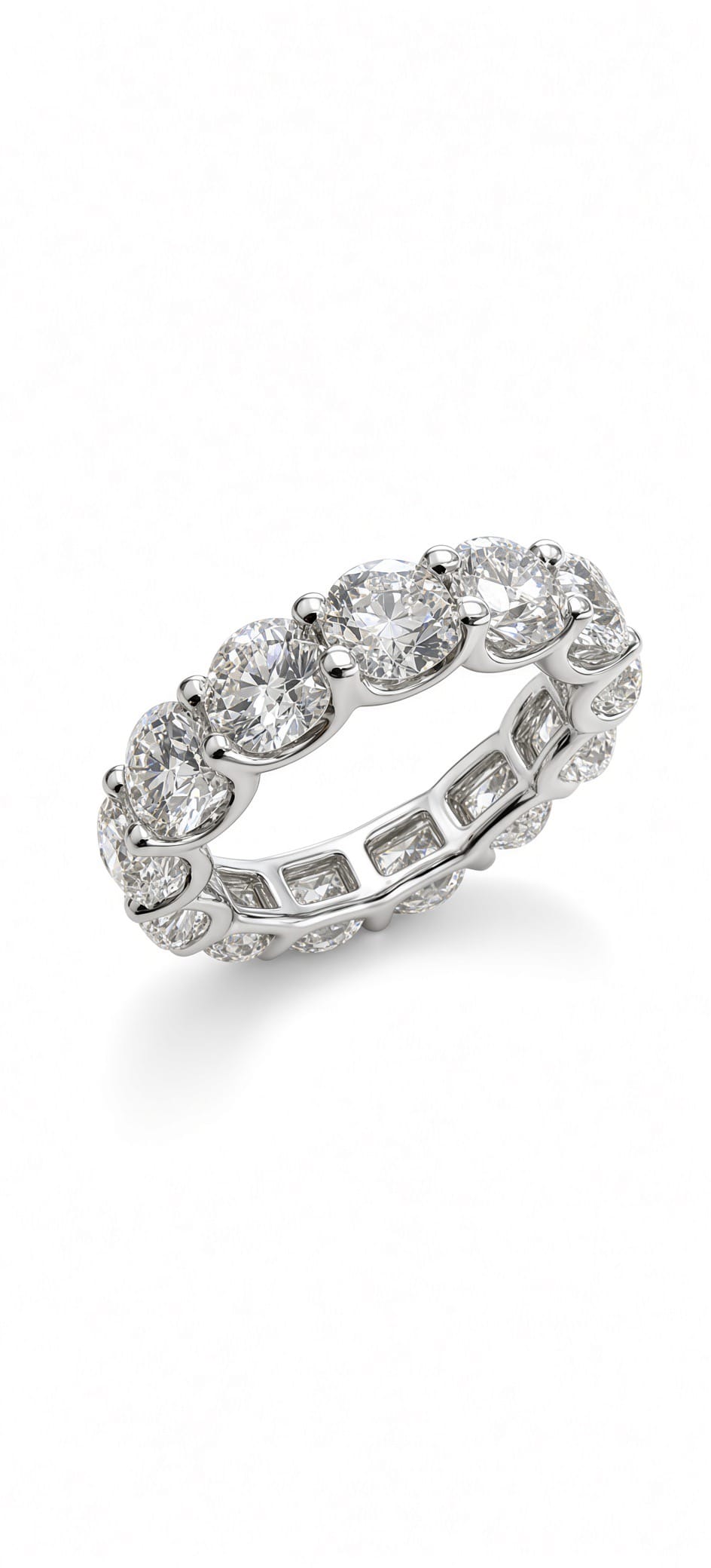 9Ct natural diamond infinity band 14k white gold Natural Diamond Color G VS2