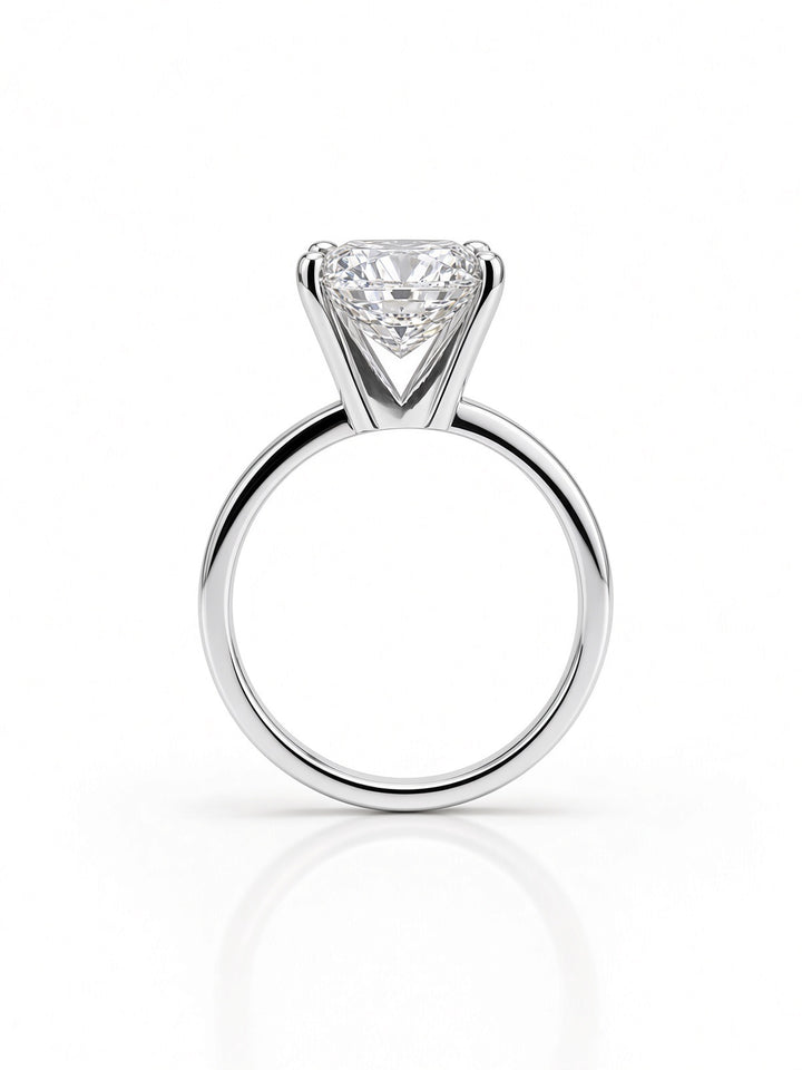 14K Yellow Gold Solitaire 4.06CT Radiant Cut Lab Diamond Set Engagement Ring