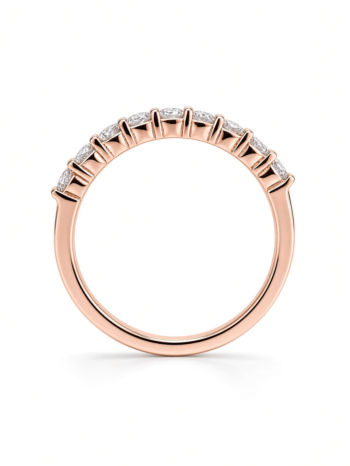 14K Yellow Gold Nine-Stone Lab Diamond Wedding Band — 0.47 CT