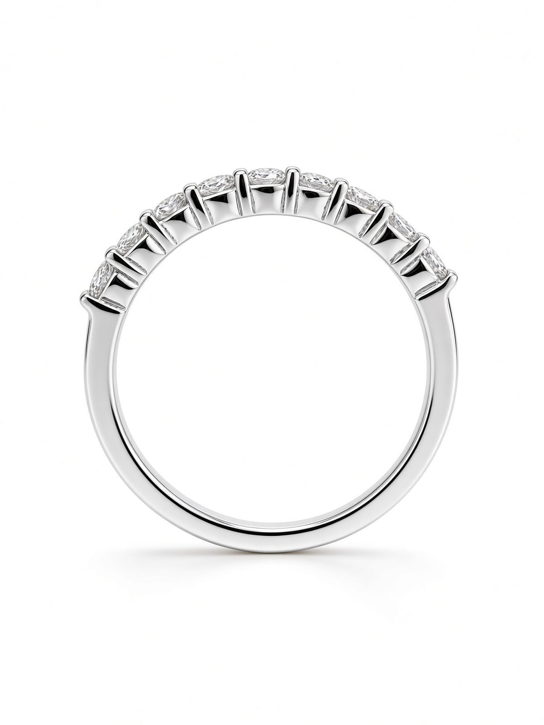 14K Yellow Gold Nine-Stone Lab Diamond Wedding Band — 0.47 CT