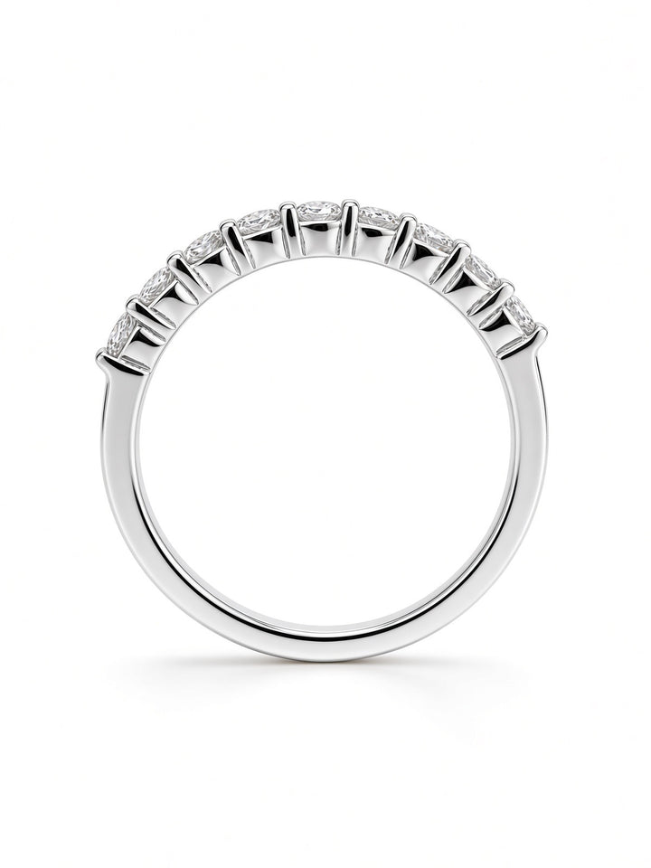 14K Yellow Gold Nine-Stone Lab Diamond Wedding Band — 0.47 CT