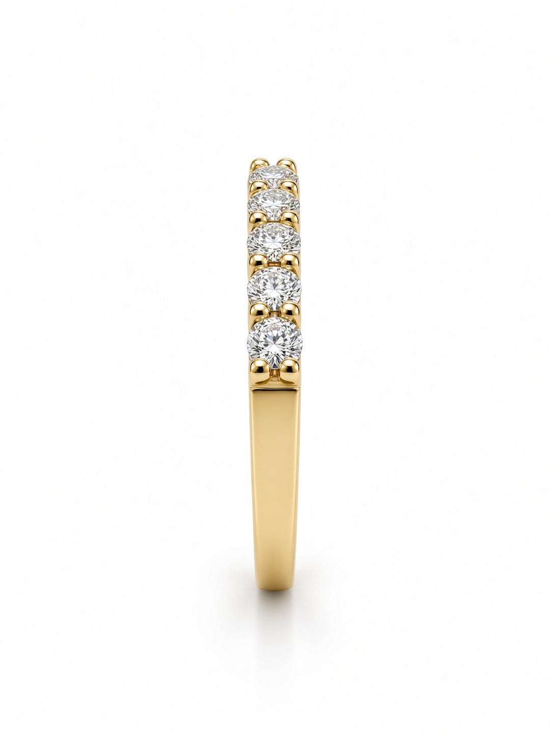 14K Yellow Gold Nine-Stone Lab Diamond Wedding Band — 0.47 CT