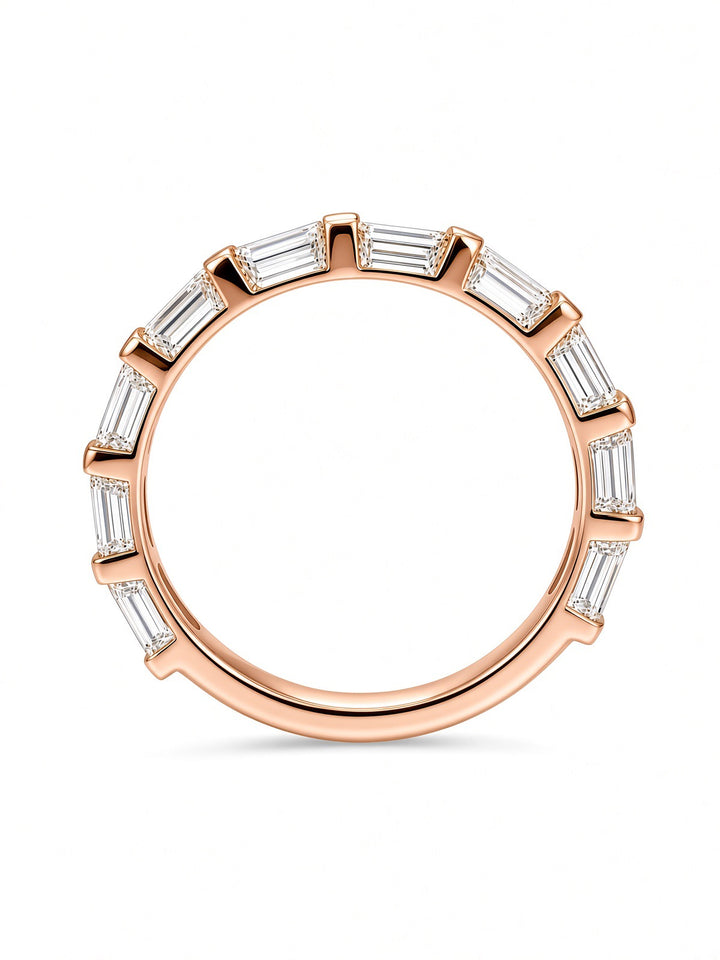 14K White Gold Baguette Diamond Wedding Band – 0.71 CT Lab Diamonds