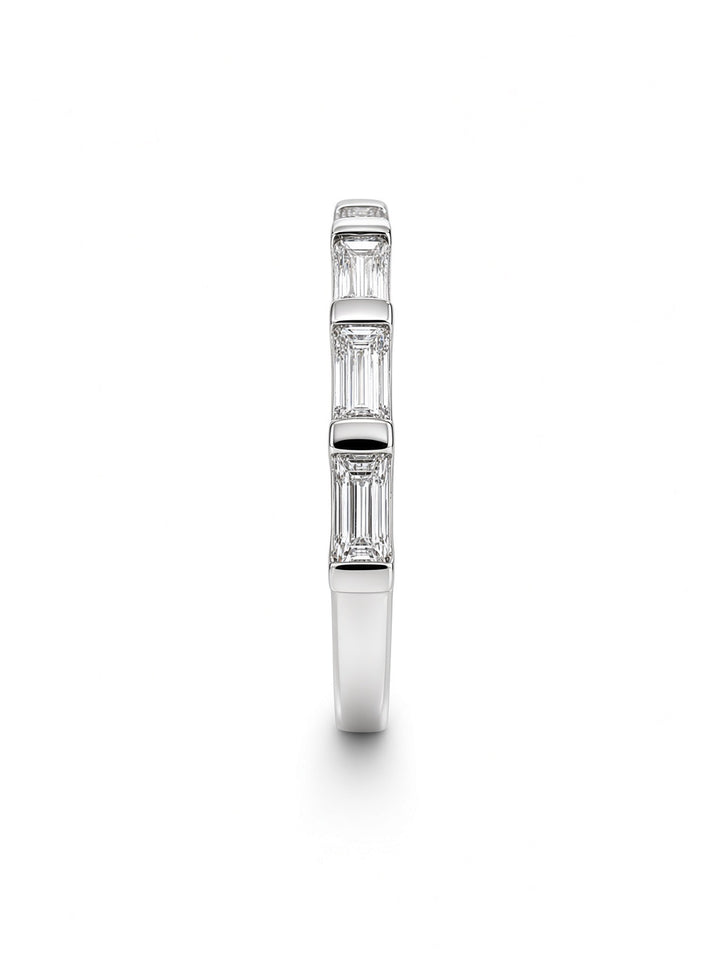 14K White Gold Baguette Diamond Wedding Band – 0.71 CT Lab Diamonds