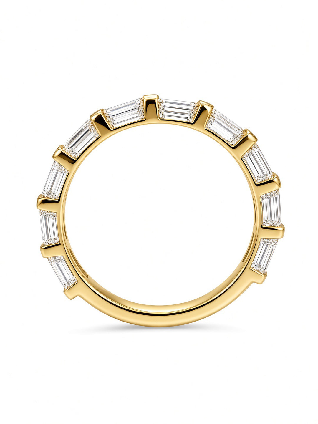 14K White Gold Baguette Diamond Wedding Band – 0.71 CT Lab Diamonds