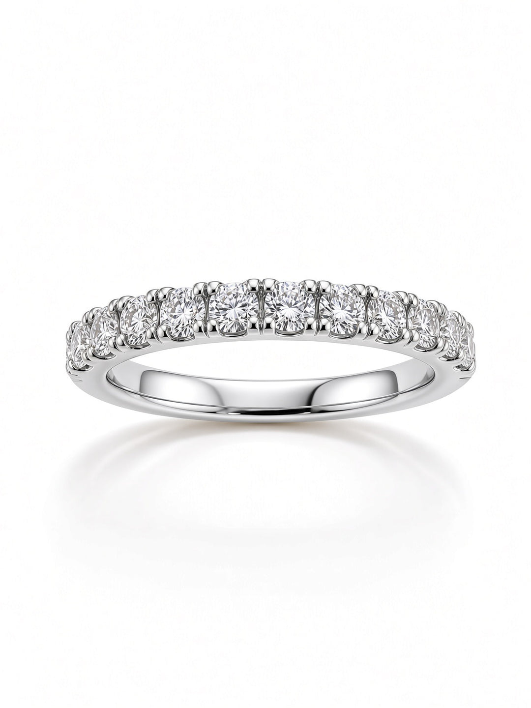 14K Yellow Gold Pavé Lab Diamond Wedding Band — 0.58 CT