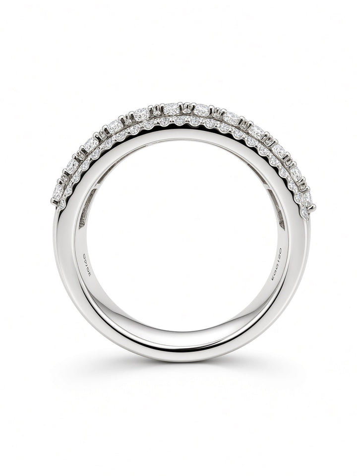 Aria 14K White Gold Thick Band