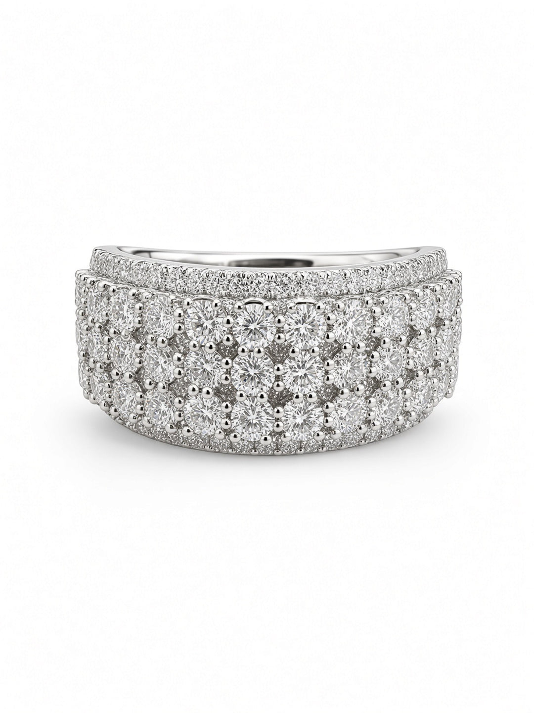 Aria 14K White Gold Thick Band