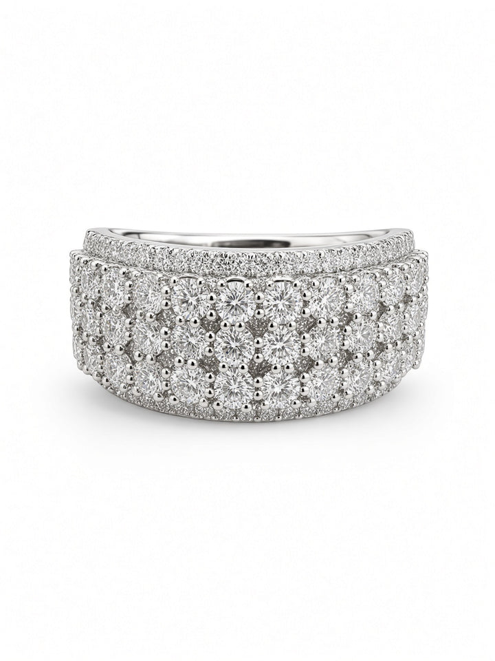 Aria 14K White Gold Thick Band