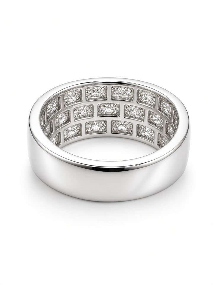 Aria 14K White Gold Thick Band