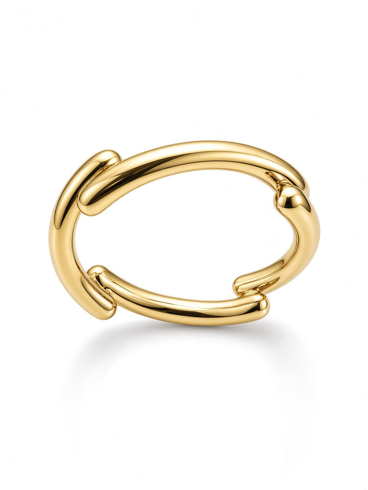 Veronix 14K Gold Curved Ring