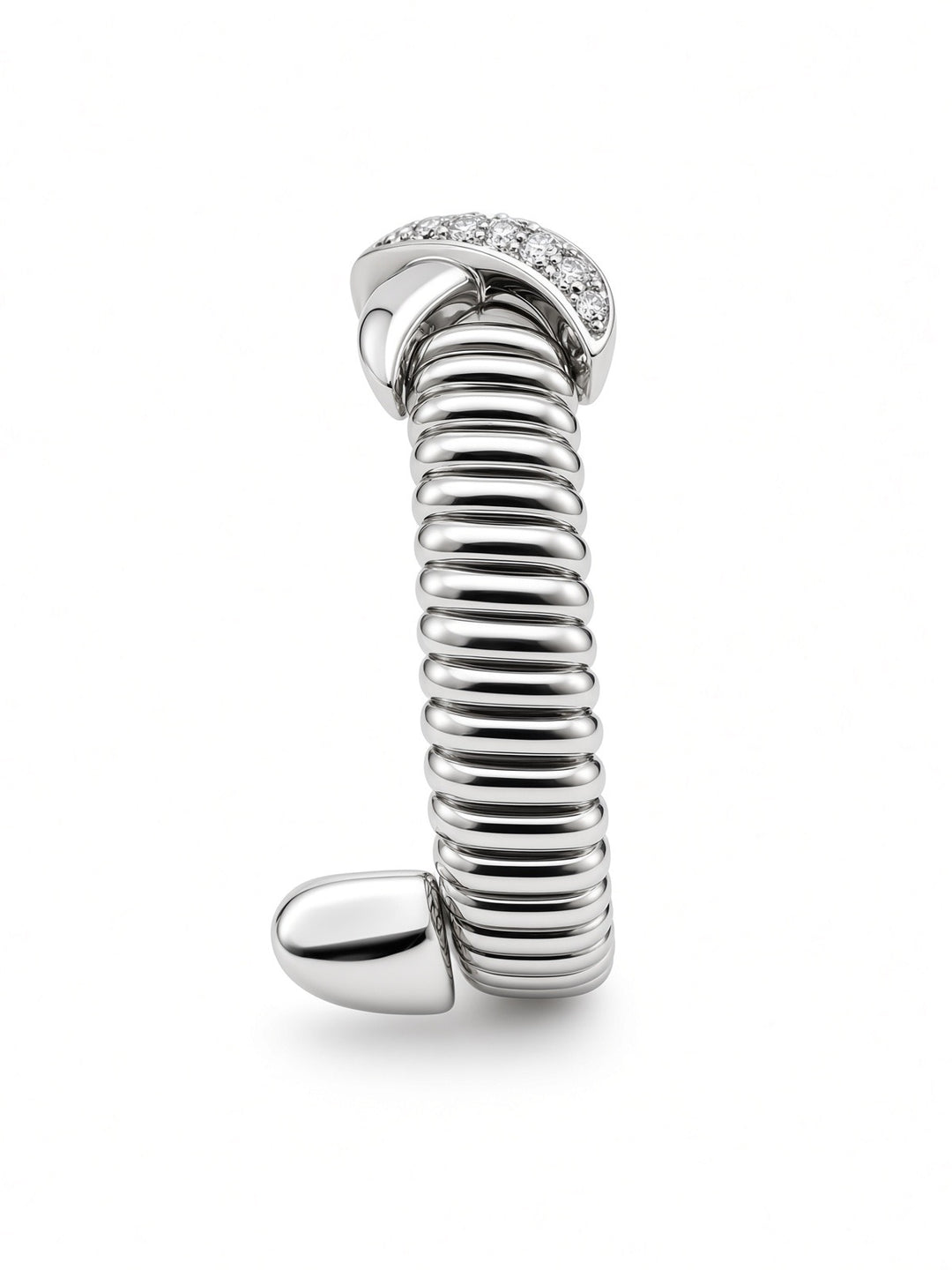 Solara 14K Gold Spiral Twist Diamond Ring