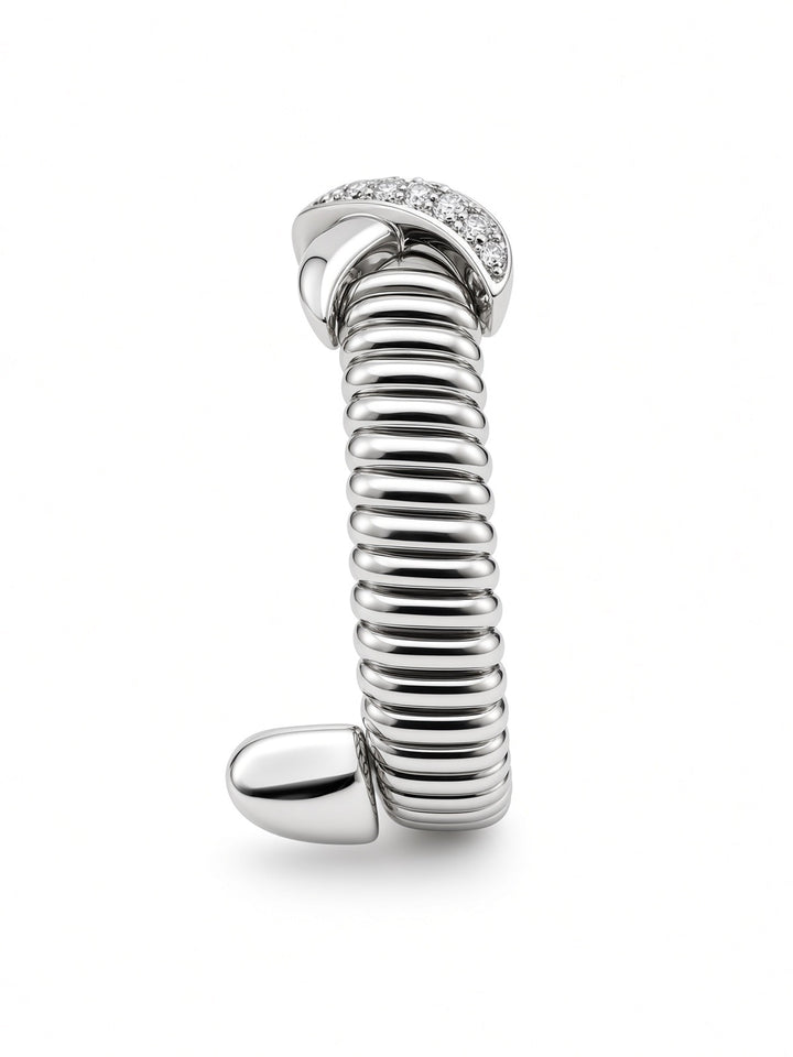 Solara 14K Gold Spiral Twist Diamond Ring