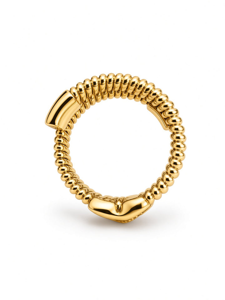 Solara 14K Gold Spiral Twist Diamond Ring