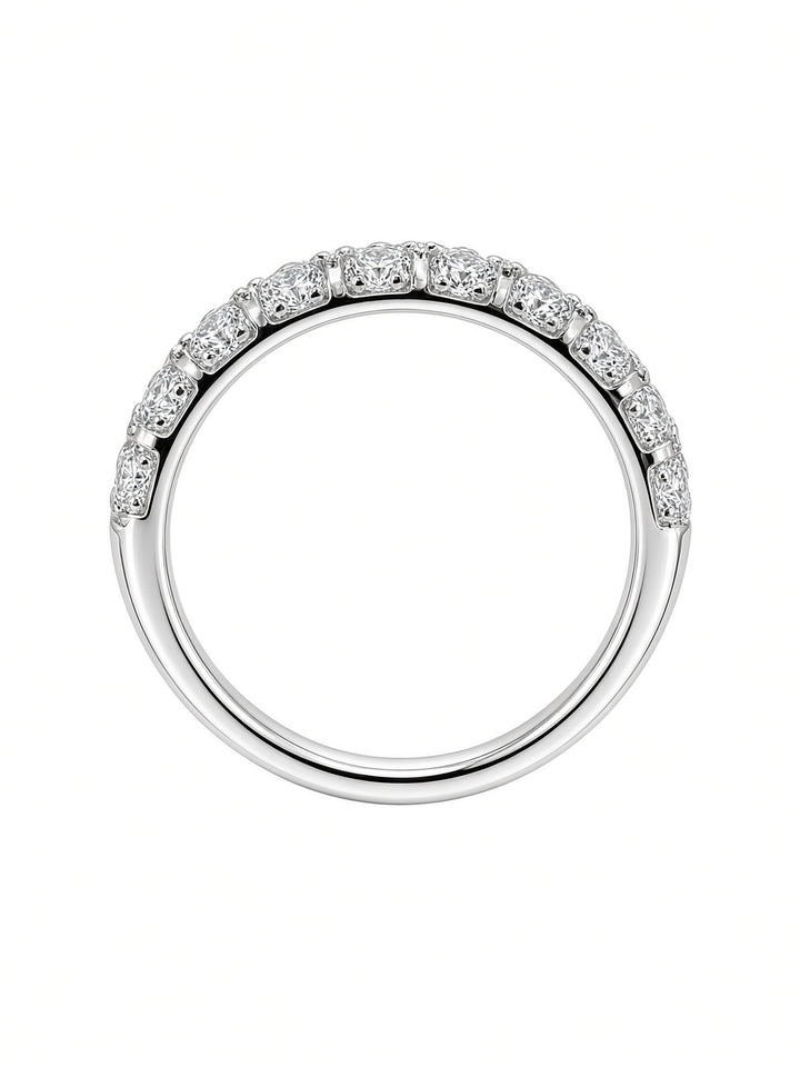 14K White Gold Aria Wide Band Ring with 1.48CT Lab-Grown Round Brilliant Diamonds