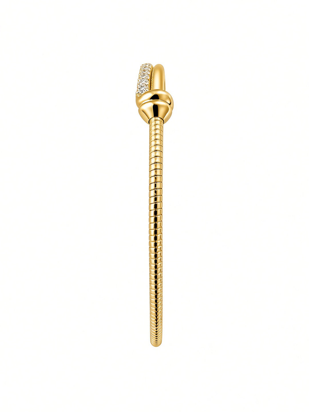 14K Gold Flexible Cable Diamond Bangle