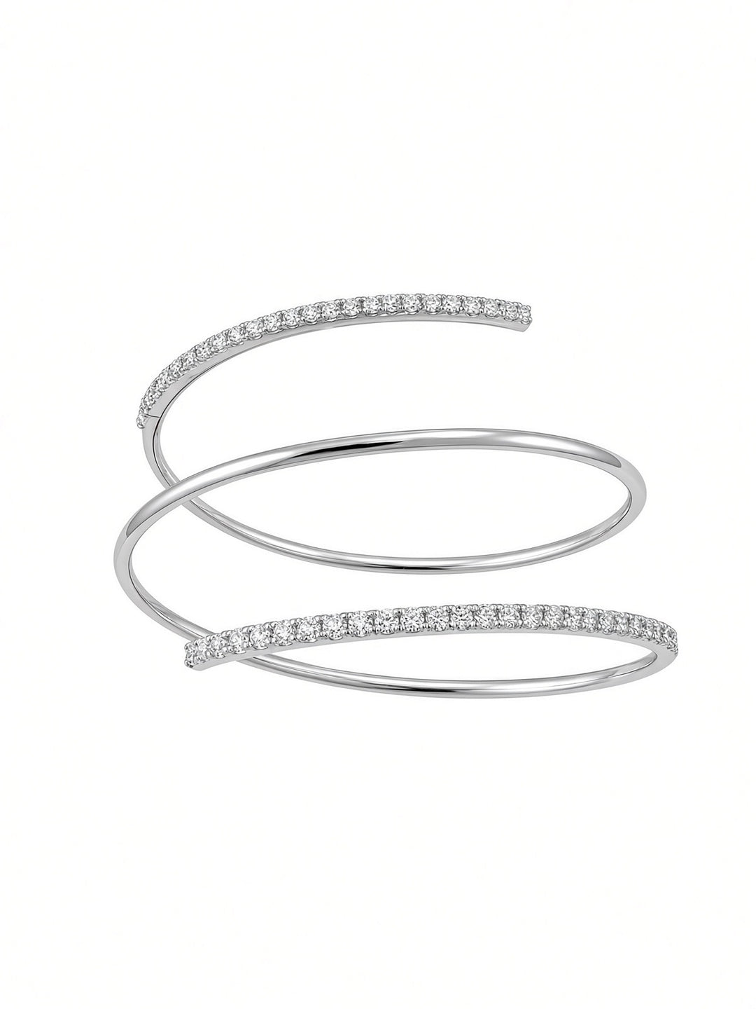 18K White Gold Italian Slinky Bracelet – 1.16 CT RBC Natural Diamonds