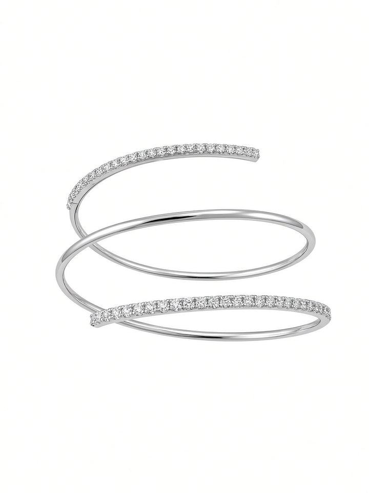 18K White Gold Italian Slinky Bracelet – 1.16 CT RBC Natural Diamonds
