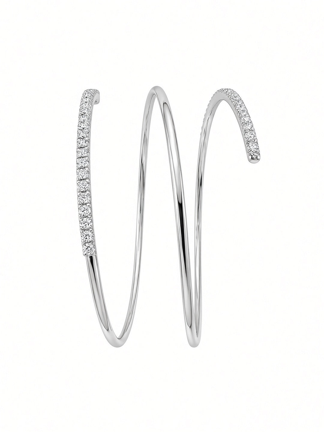 18K White Gold Italian Slinky Bracelet – 1.16 CT RBC Natural Diamonds