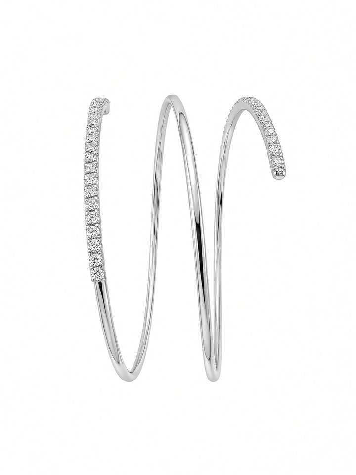18K White Gold Italian Slinky Bracelet – 1.16 CT RBC Natural Diamonds