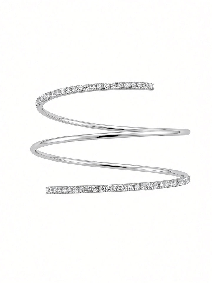 18K White Gold Italian Slinky Bracelet – 1.16 CT RBC Natural Diamonds