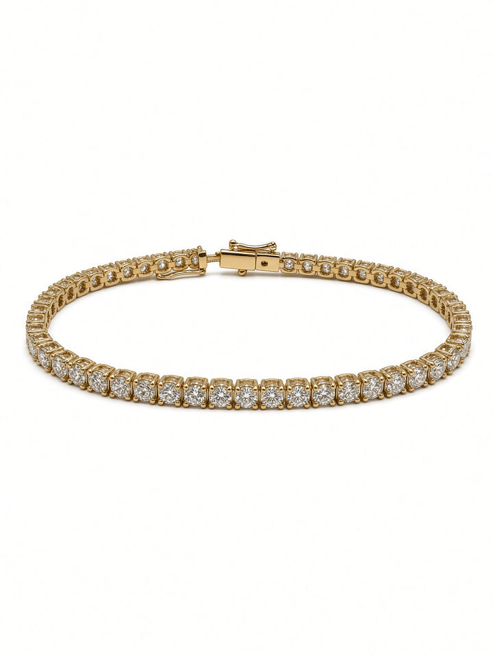 14K Gold Tennis Bracelet – 5.09 CT Lab Diamonds