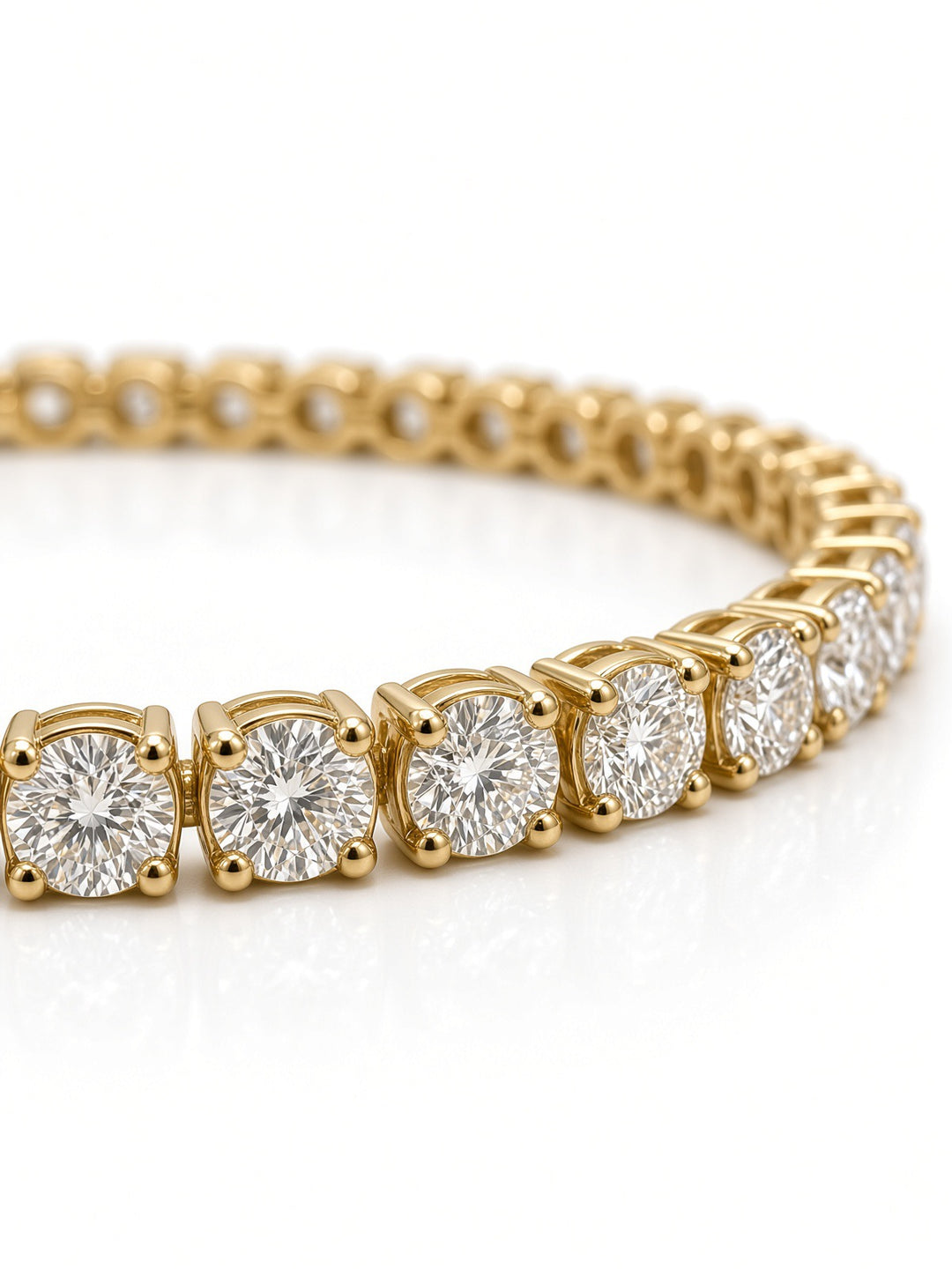 14K Gold Tennis Bracelet – 5.09 CT Lab Diamonds