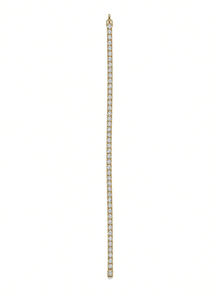 14K Gold Tennis Bracelet – 5.09 CT Lab Diamonds