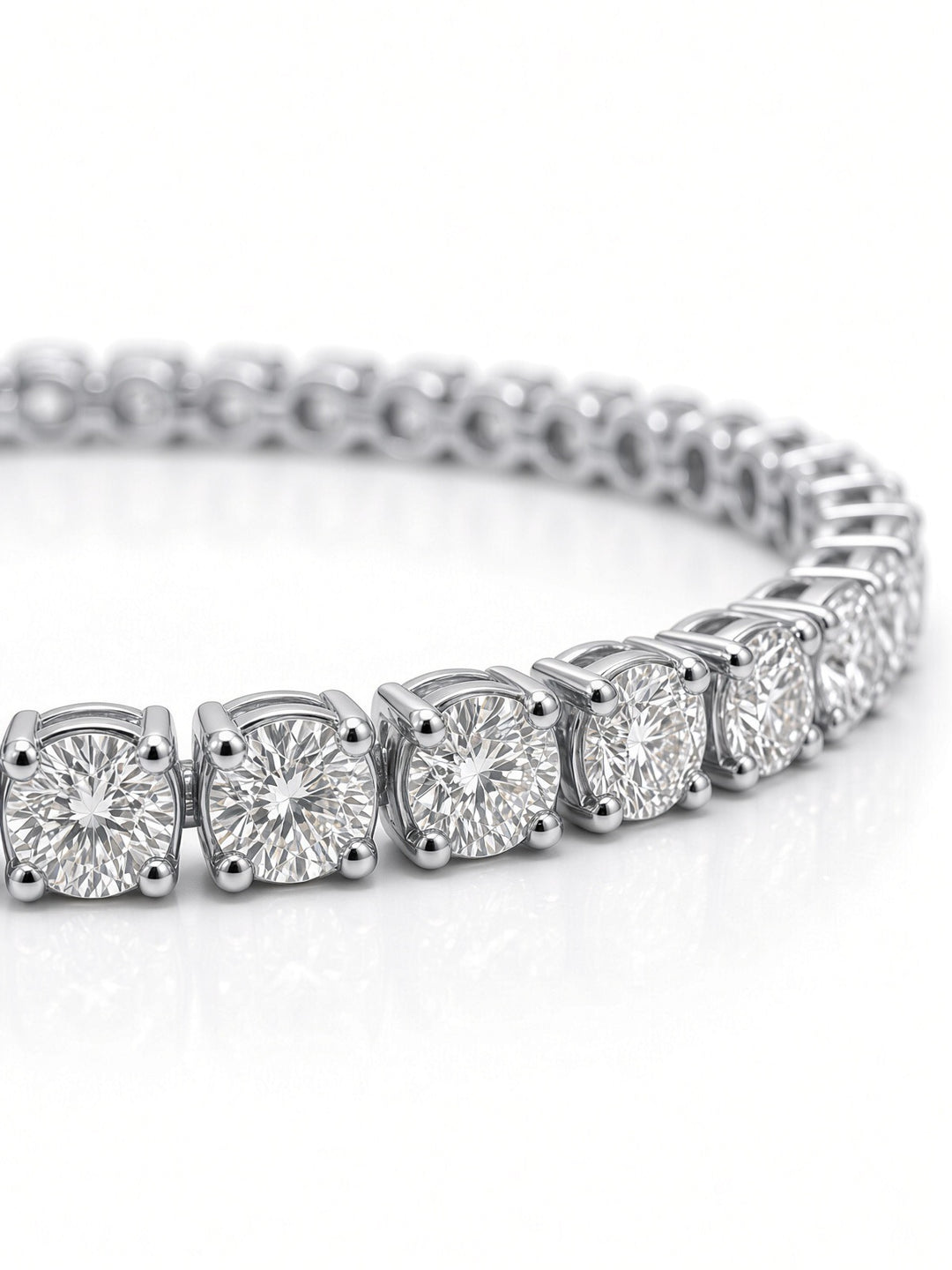 14K Gold Tennis Bracelet – 5.09 CT Lab Diamonds