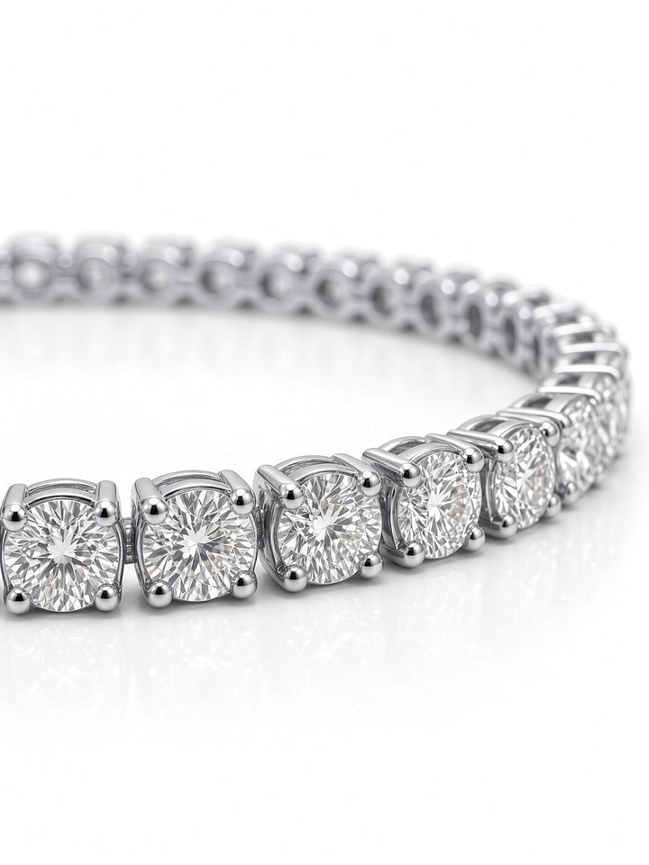 14K Gold Tennis Bracelet – 5.09 CT Lab Diamonds