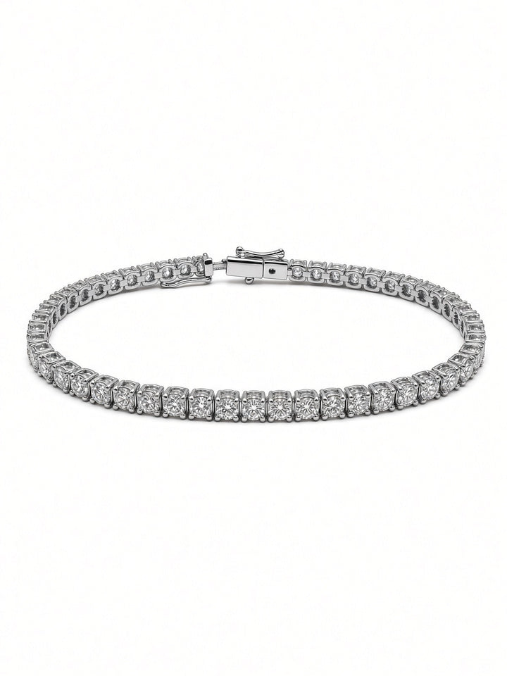 14K Gold Tennis Bracelet – 5.09 CT Lab Diamonds