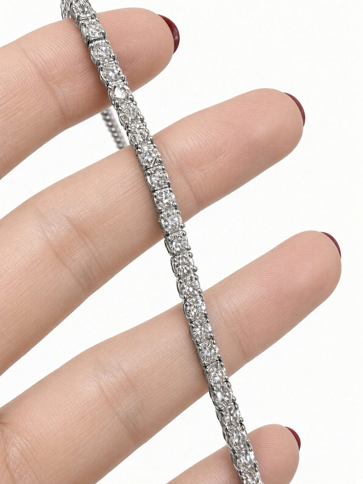 14K Gold Tennis Bracelet – 5.09 CT Lab Diamonds