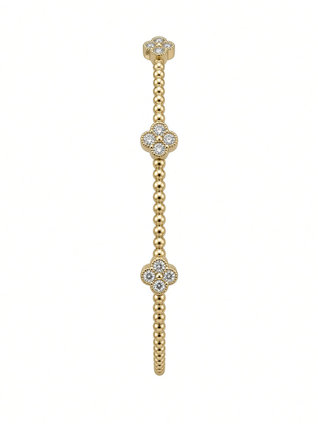 Clover 14K Gold Flexible Diamond Bangle – 0.47 CT Lab Diamonds