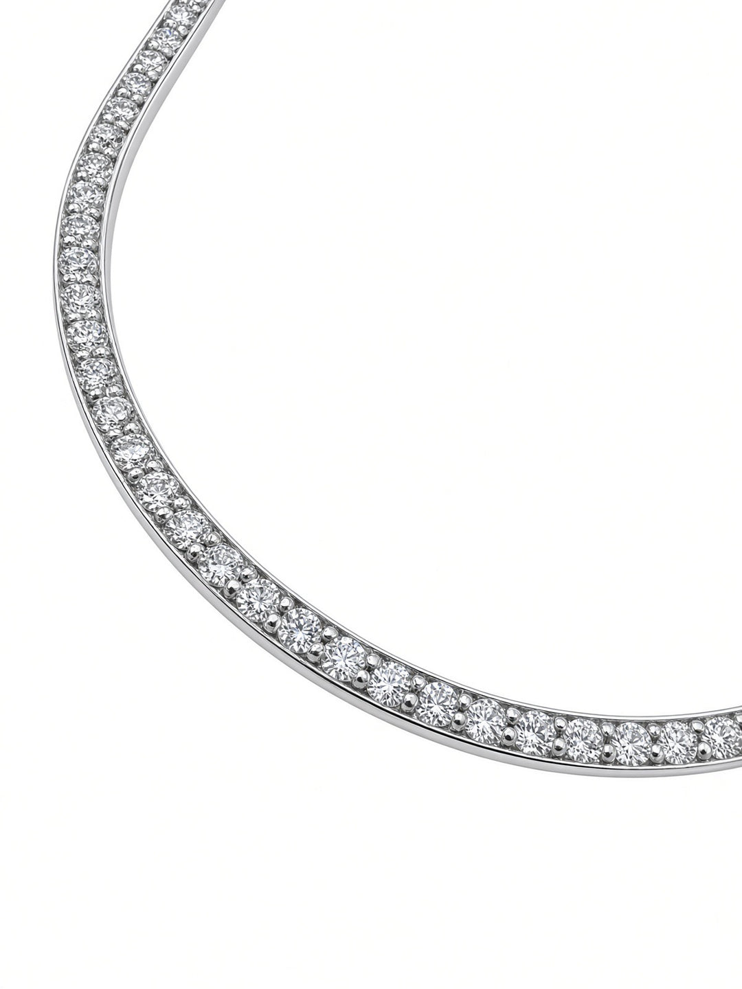 Italian Design 2.31CT Natural Diamond Hoop Earrings in 18K White Gold