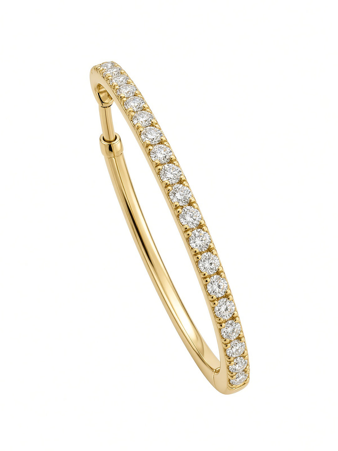 Mem Felix Large Hoop Earrings in 18K Yellow Gold with 0.25CT Natural Diamonds