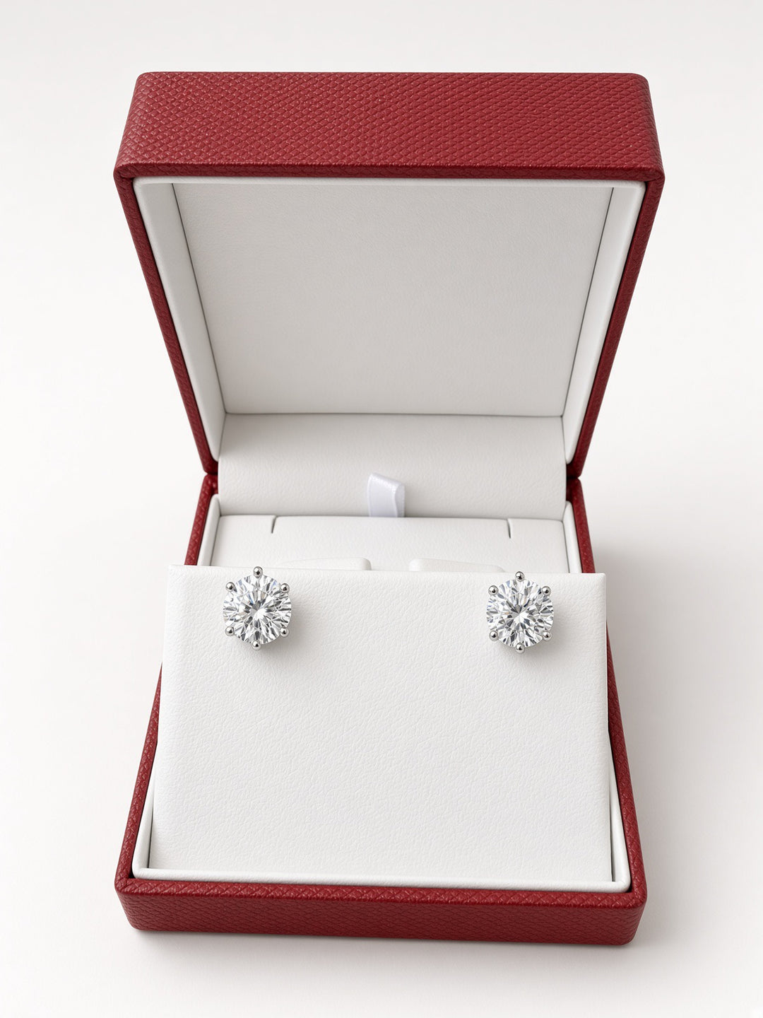 4.02CT Lab Diamond Stud Earrings in 14K White Gold