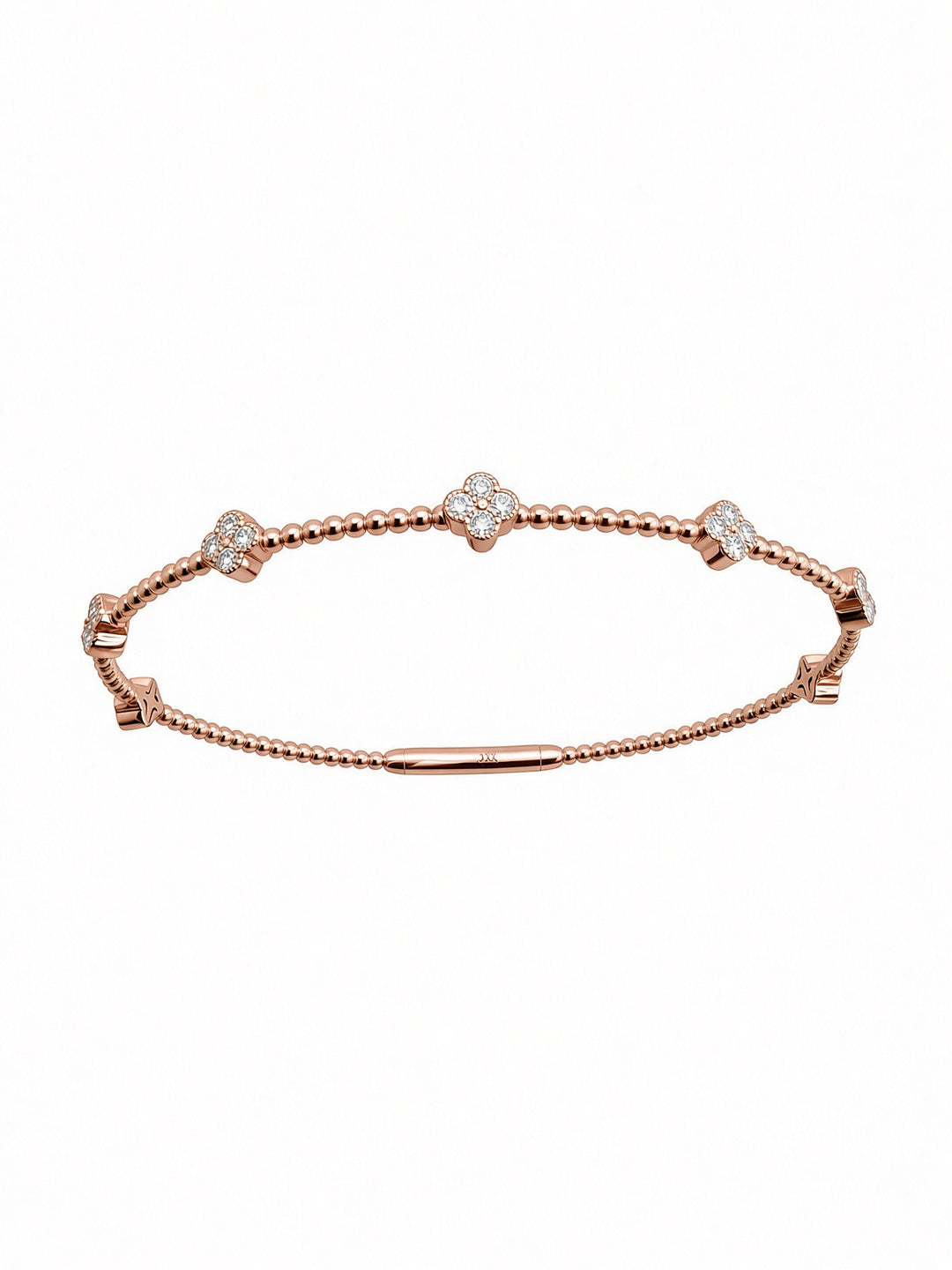 Clover 14K Gold Flexible Diamond Bangle – 0.47 CT Lab Diamonds