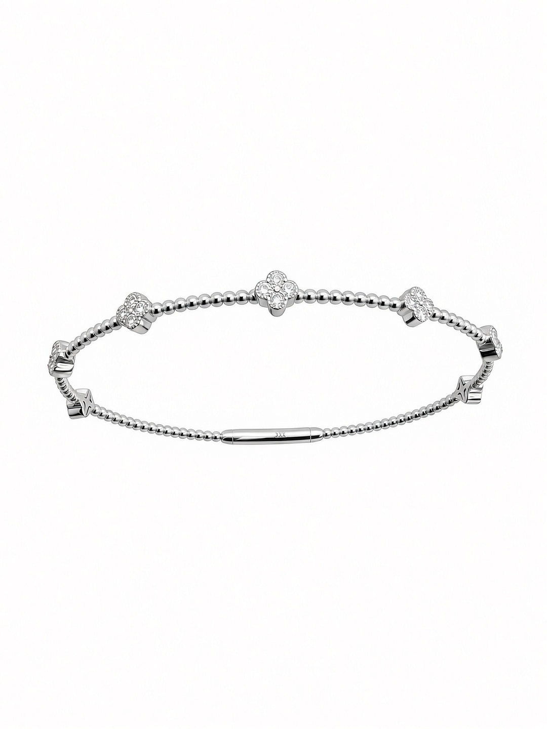 Clover 14K Gold Flexible Diamond Bangle – 0.47 CT Lab Diamonds