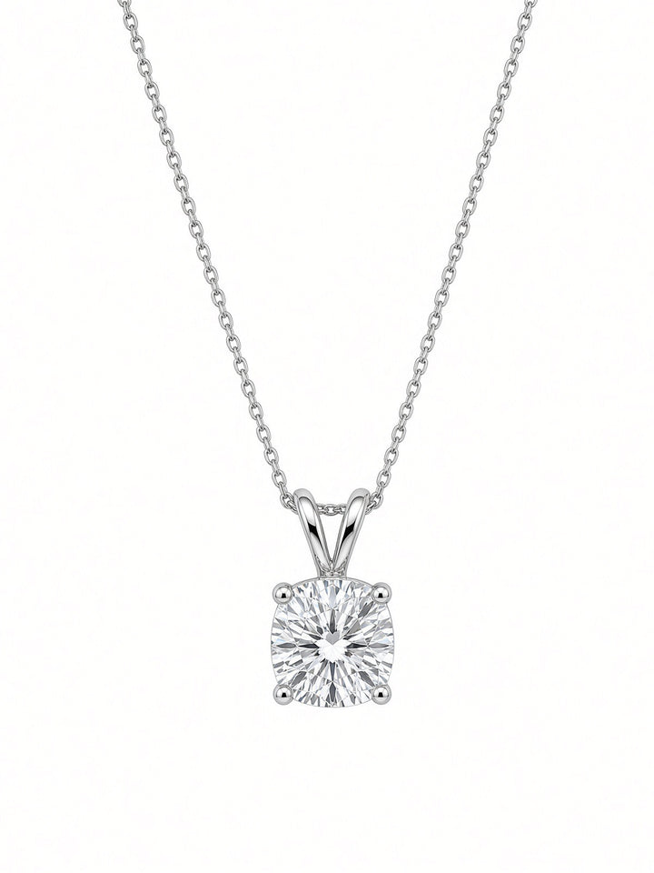 0.92CT Old-Cut Natural Diamond Pendant Necklace in 14K White Gold