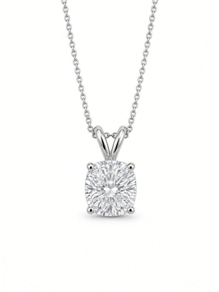 0.92CT Old-Cut Natural Diamond Pendant Necklace in 14K White Gold