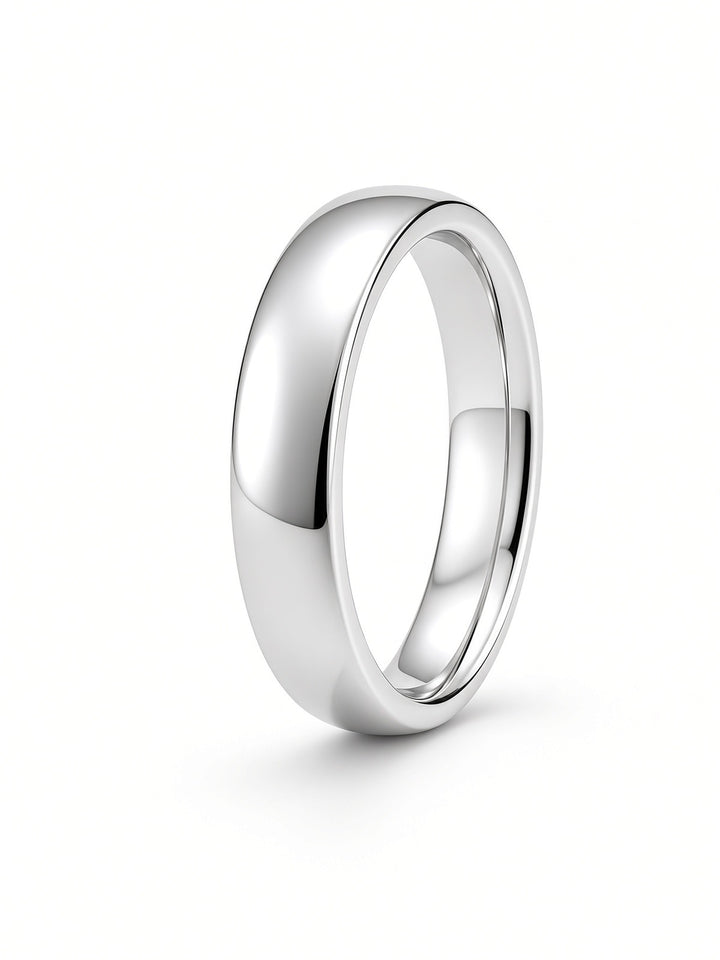 Classic Plain Men’s Band in 14K White Gold