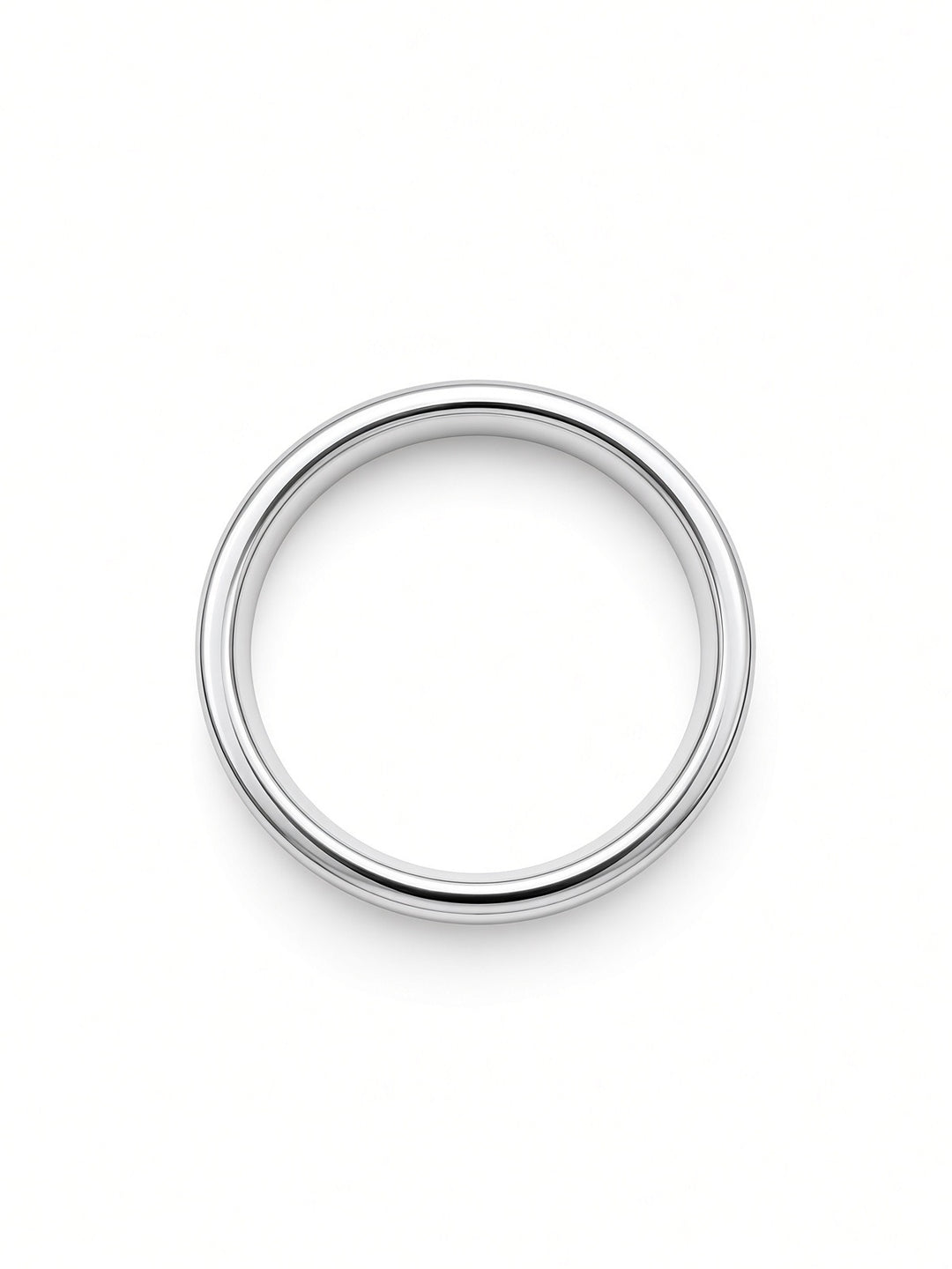 Classic Plain Men’s Band in 14K White Gold