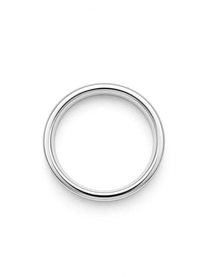 Classic Plain Men’s Band in 14K White Gold