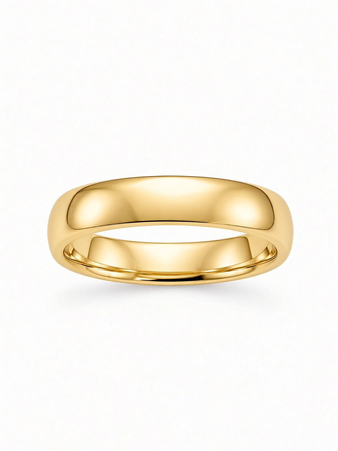Classic Plain Men’s Band in 14K White Gold