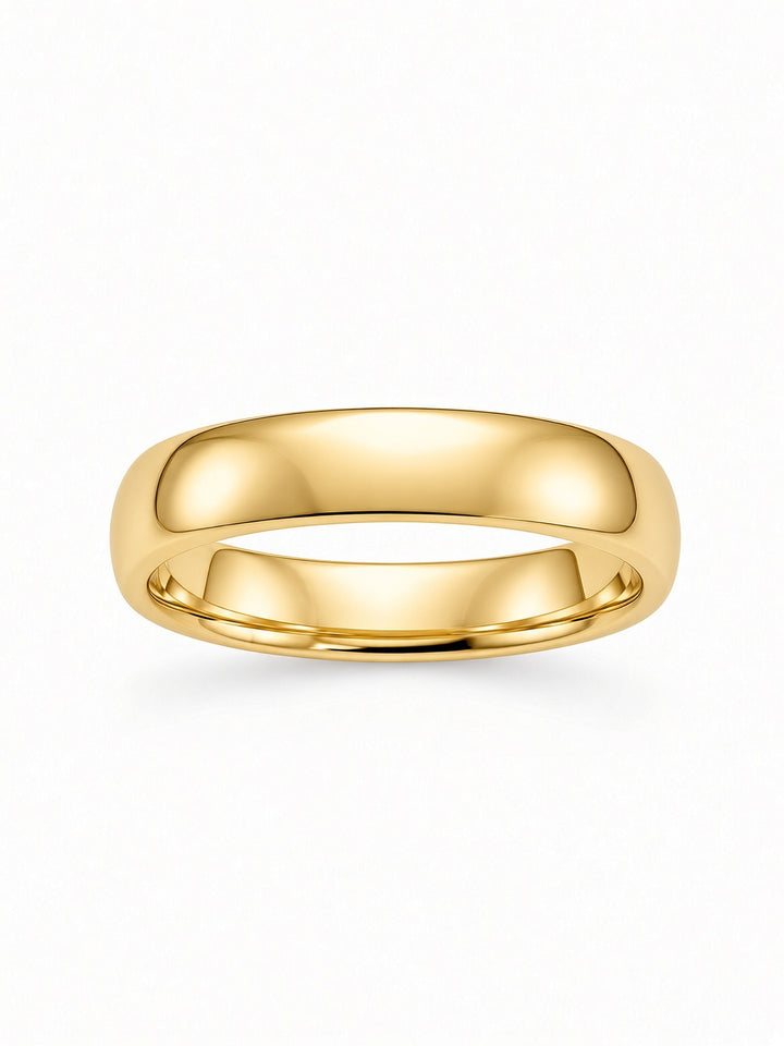 Classic Plain Men’s Band in 14K White Gold