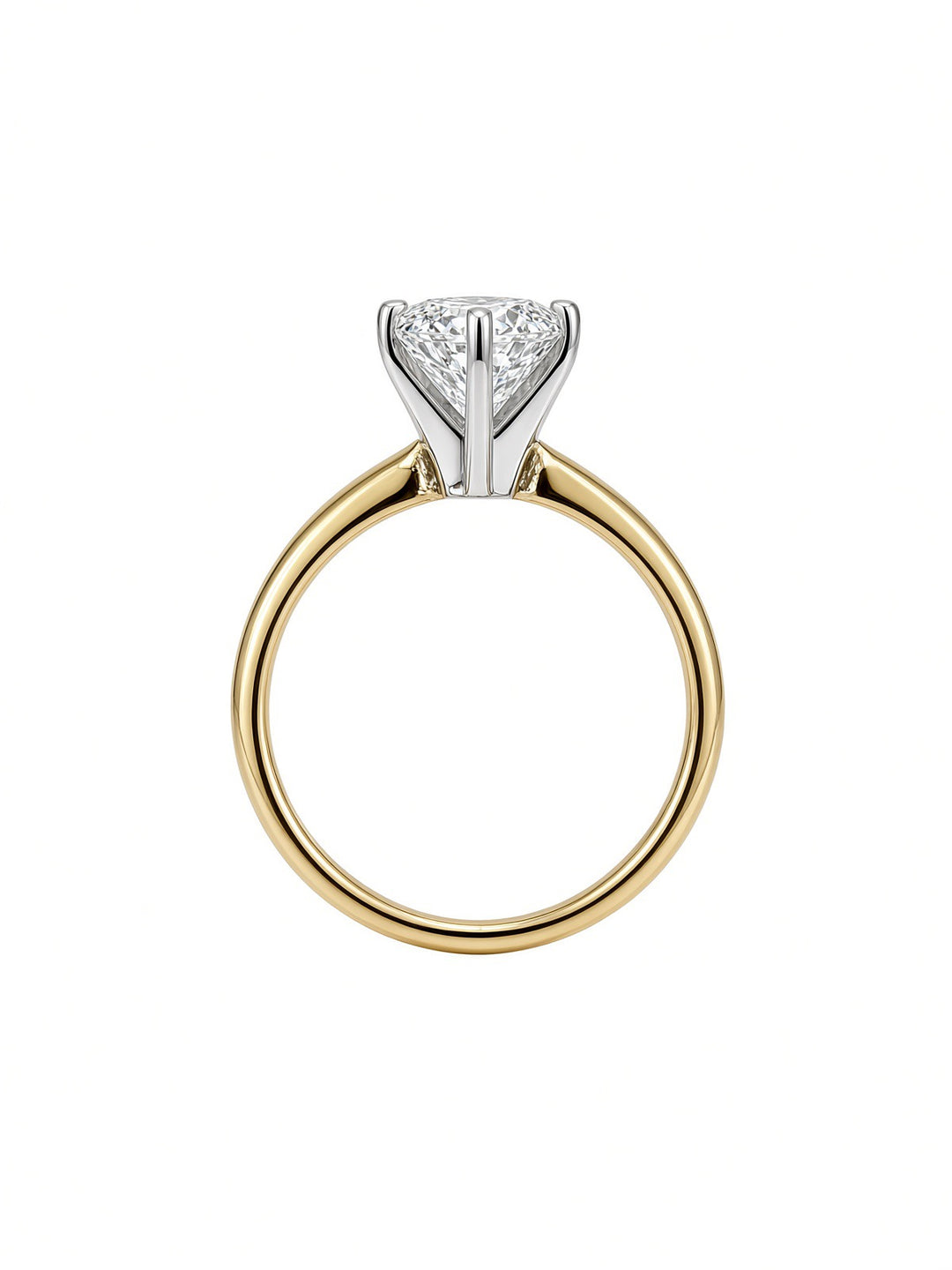 2.50CT Marquise Lab Diamond Dual-Color Solitaire Engagement Ring