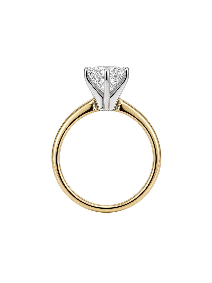 2.50CT Marquise Lab Diamond Dual-Color Solitaire Engagement Ring