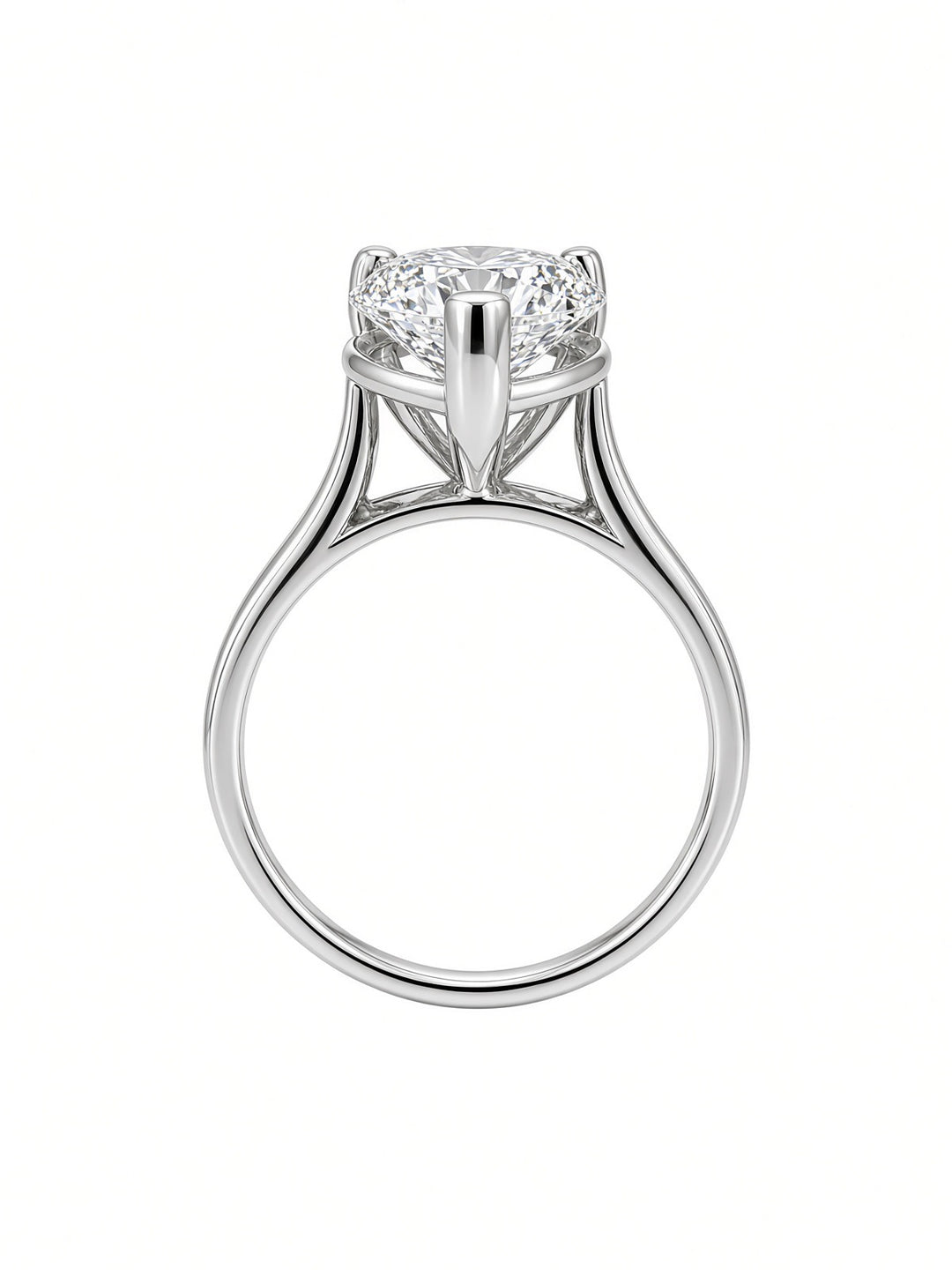 2.77CT Pear-Shaped Lab Diamond Solitaire Engagement Ring
