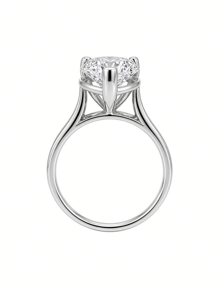 2.77CT Pear-Shaped Lab Diamond Solitaire Engagement Ring