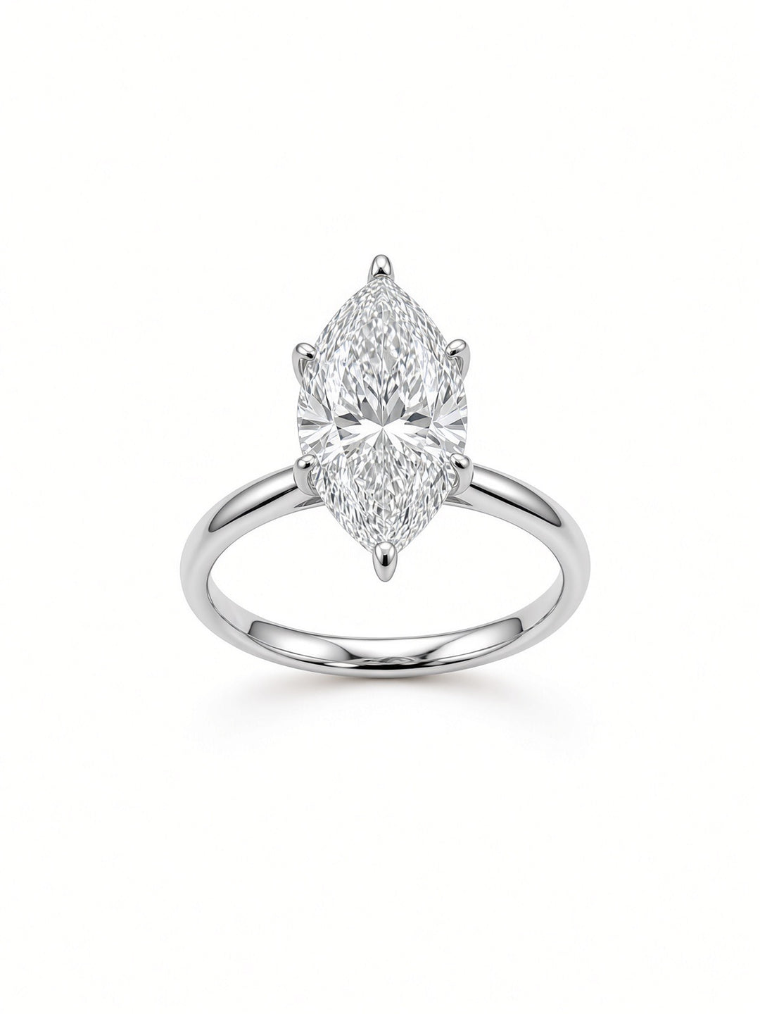 2.50CT Marquise Lab Diamond Dual-Color Solitaire Engagement Ring